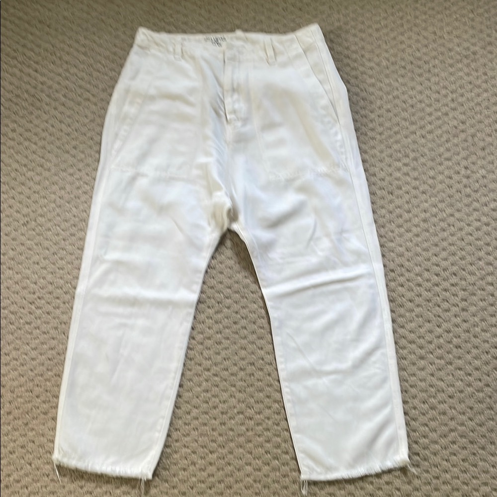 Nili Lotan off White Paris crop size 2 linen cotton
